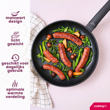Cookinglife Bratpfanne Black Cera - ø 24 cm - keramische antihaftbeschichtung  - PFAS-frei