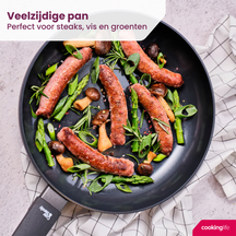 Cookinglife Bratpfanne Black Cera - ø 24 cm - keramische antihaftbeschichtung  - PFAS-frei