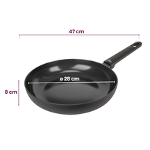 Cookinglife Bratpfannen Set Black Cera - ø 24 & 28 cm - keramische antihaftbeschichtung - geeignet für alle Wärmequellen