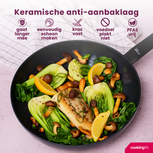 Cookinglife Bratpfanne Black Cera - ø 28 cm - keramische antihaftbeschichtung  - PFAS-frei