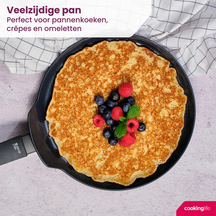 Cookinglife Pfanne für Pfannkuchen Black Cera Schwarz - ø 24 cm - keramische Antihaftbeschichtung - PFAS-frei
