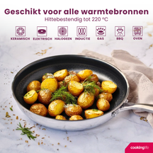 Cookinglife Wok-Pfanne HexaCook ø 28 cm - NON STICK - keramische antihaftbeschichtung - PFAS-frei - geeignet für alle Wärmequellen