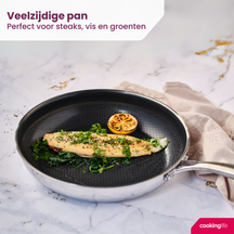 Cookinglife Bratpfanne HexaCook ø 24 cm - NON STICK - keramische antihaftbeschichtung  - PFAS-frei - geeignet für alle Wärmequellen