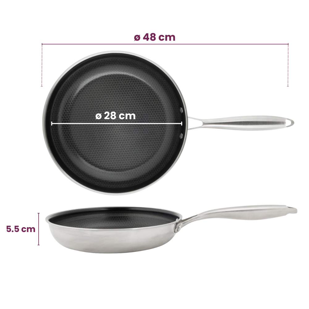 Cookinglife Bratpfanne HexaCook ø 28 cm - NON STICK - keramische antihaftbeschichtung - PFAS-frei - geeignet für alle Wärmequellen