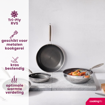 Cookinglife Wok-Pfanne HexaCook ø 28 cm - NON STICK - keramische antihaftbeschichtung - PFAS-frei - geeignet für alle Wärmequellen