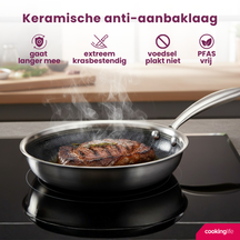 Cookinglife Bratpfannenset HexaCook Ø 24 und 28 cm – geeignet für alle Wärmequellen – keramische Antihaftbeschichtung