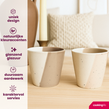 Cookinglife Kaffeetassen Lehm 200 ml - 6 Stück
