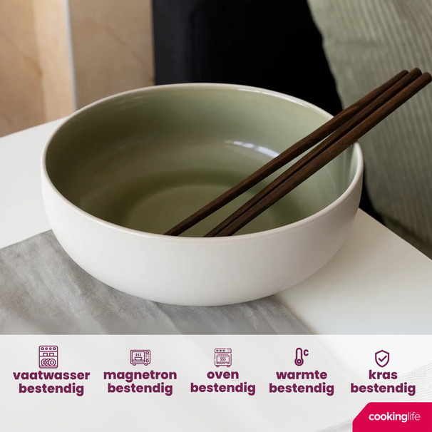 Cookinglife Suppenschalen / Schalen Mosgrün ø 16,5 cm - 6 Stück