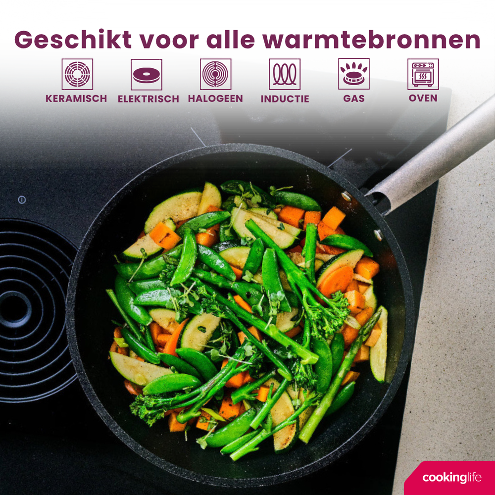 Cookinglife Bratpfanne ProForge ø 28 cm - keramische antihaftbeschichtung - PFAS-frei