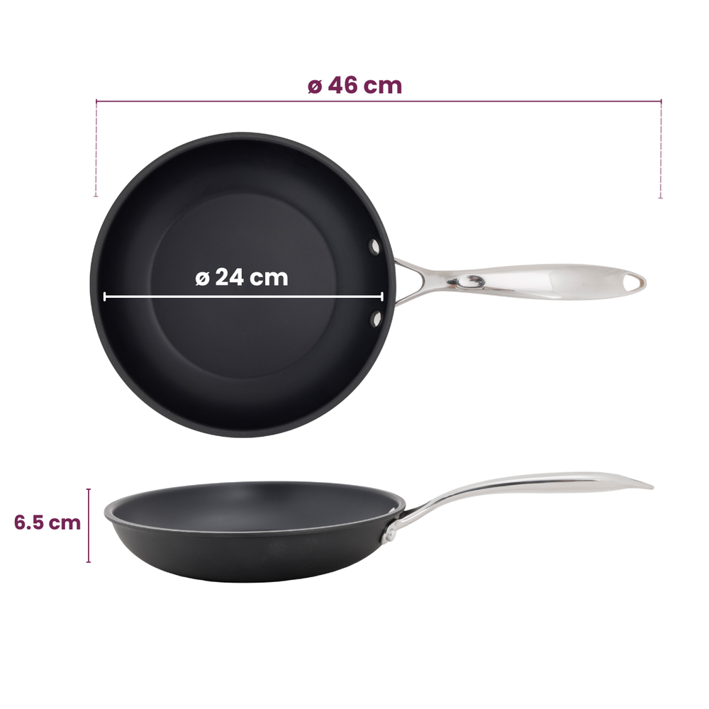 Cookinglife Bratpfanne Revolt ø 24 cm - keramische antihaftbeschichtung - PFAS-frei - geeignet für alle Wärmequellen