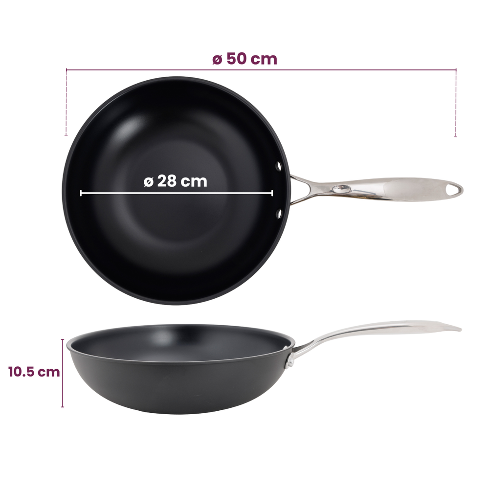 Cookinglife Wok-Pfanne Revolt ø 28 cm - keramische Antihaftbeschichtung - PFAS-frei - geeignet für alle Wärmequellen