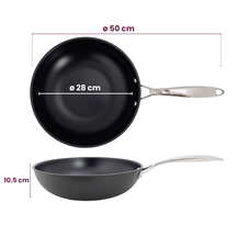 Cookinglife Wok-Pfanne Revolt ø 28 cm - keramische Antihaftbeschichtung - PFAS-frei - geeignet für alle Wärmequellen