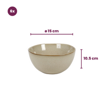 Cookinglife Suppenschalen / Schalen Sabi Beige ø 15 cm - 6 Stück