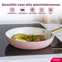 Cookinglife Bratpfannen Set Style Grün - ø 24 & 28 cm - keramische Antihaftbeschichtung - geeignet für alle Wärmequellen