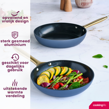 Cookinglife Bratpfannen Set Style Blau - ø 24 & 28 cm - keramische Antihaftbeschichtung - geeignet für alle Wärmequellen