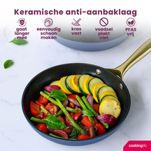 Cookinglife Bratpfannen Set Style Blau - ø 24 & 28 cm - keramische Antihaftbeschichtung - geeignet für alle Wärmequellen