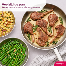 Cookinglife Bratpfanne Superior RVS ø 28 cm - ohne Antihaftbeschichtung - geeignet für alle Wärmequellen - PFAS-frei