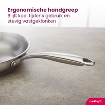 Cookinglife Bratpfannenset Superior Ø 24 und 28 cm – geeignet für alle Wärmequellen – ohne Antihaftbeschichtung