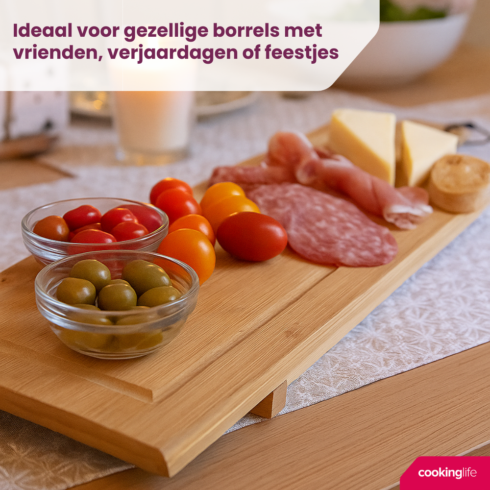 Cookinglife Servierbrett XL - Bambus - 88 x 26 cm