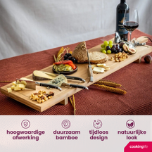 Cookinglife Servierbrett XXL - Bambus - 100 x 26 cm
