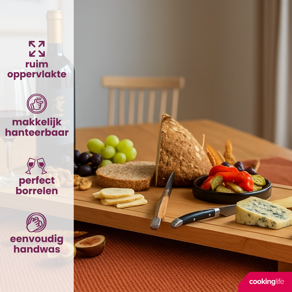 Cookinglife Servierbrett XXL - Bambus - 100 x 26 cm
