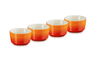 Le Creuset Ramekins Oranjerood - ø 8 cm / 100 ml - 4 Stücke