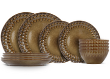 Cosy & Trendy Geschirrset Araki Hazel 12-teilig / 4 Personen - 4 Speiseteller, 4 Frühstücksteller und 4 Schalen