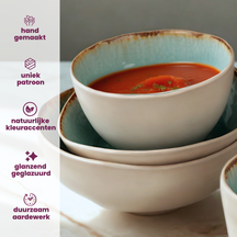 Cosy & Trendy Schalen Laguna Azzurro 19 x 18 cm - 4 Stücken