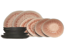 Cosy & Trendy Geschirrset Laguna Old Rose 12-teilig / 4 Personen - 4 Speiseteller, 4 Frühstücksteller und 4 Schalen