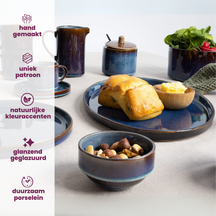 Cosy & Trendy Frühstücksteller / Dessertteller - Quintana Blue ø 22 cm - 4 Stück