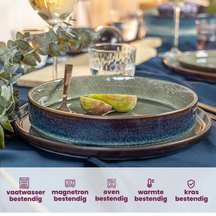 Cosy & Trendy Tiefe Teller / Pastateller - Quintana Green ø 20 cm / H 5,2 cm - 4 Stück