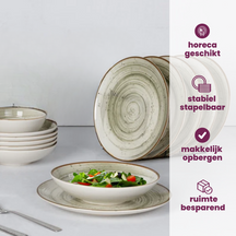 Cosy & Trendy Frühstücksteller / Dessertteller - Sintra Ivy Green ø 20 cm - 4 Stück