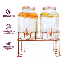 Cosy & Trendy Getränkespender - mit Halterung - 2 x 3 Liter