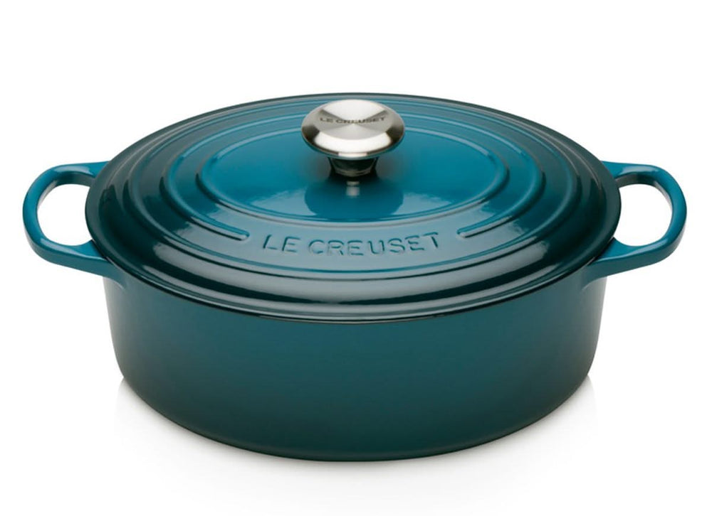 Le Creuset Bräter Oval Signature Deep Teal - ø 29 cm / 4.7 liter