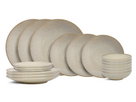 Cookinglife Geschirrset Coastal Lines Ocean Beige 18-teilig / 6 Personen - 6 Speiseteller, 6 Frühstücksteller und 6 Suppenteller