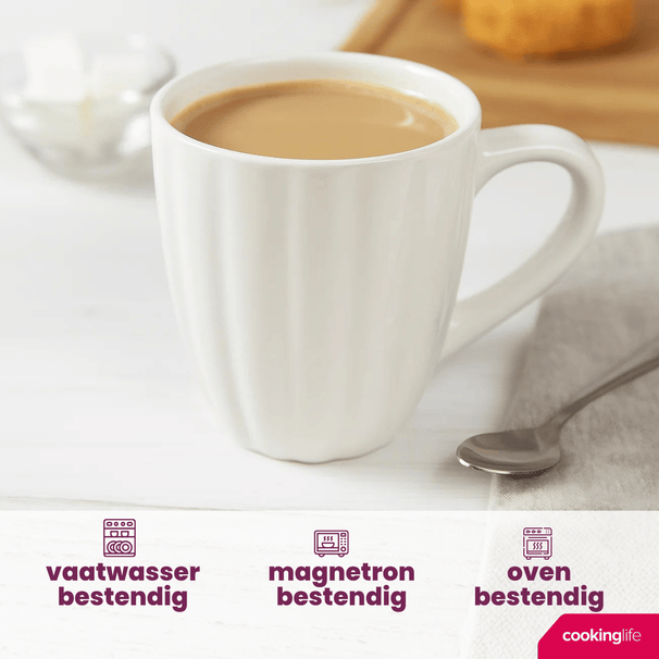 Cookinglife Tassen Cardida Off White 350 ml - 6 Stuks
