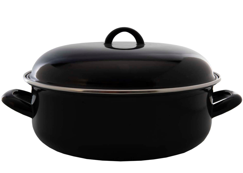 Cookinglife Bratpfanne mit Deckel - Emaille - Cooking - ø 28 cm / 6 Liter - emaillierte Antihaftbeschichtung