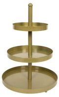 Cookinglife Etagere 3-laags metaal / goud ø 25 x 35 cm