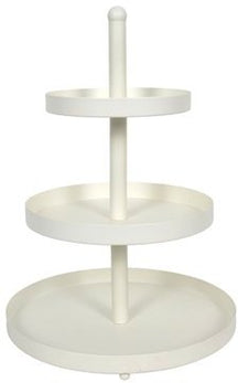 Cookinglife Etagere 3-laags metaal wit ø 30 x 55 cm