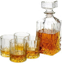 Cookinglife Whisky-Set, Whiskykaraffe 900 ml + 4 Whiskygläser 230 ml