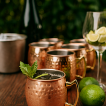 Cookinglife Moscow Mule - Cocktailbecher - Kupfer - 500 ml - 6 Stück