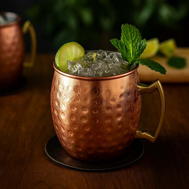 Cookinglife Moscow Mule - Cocktailbecher - Kupfer - 500 ml - 6 Stück
