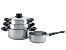 Cookinglife Kochgeschirr Set RVS / Schwarz 4-teilig