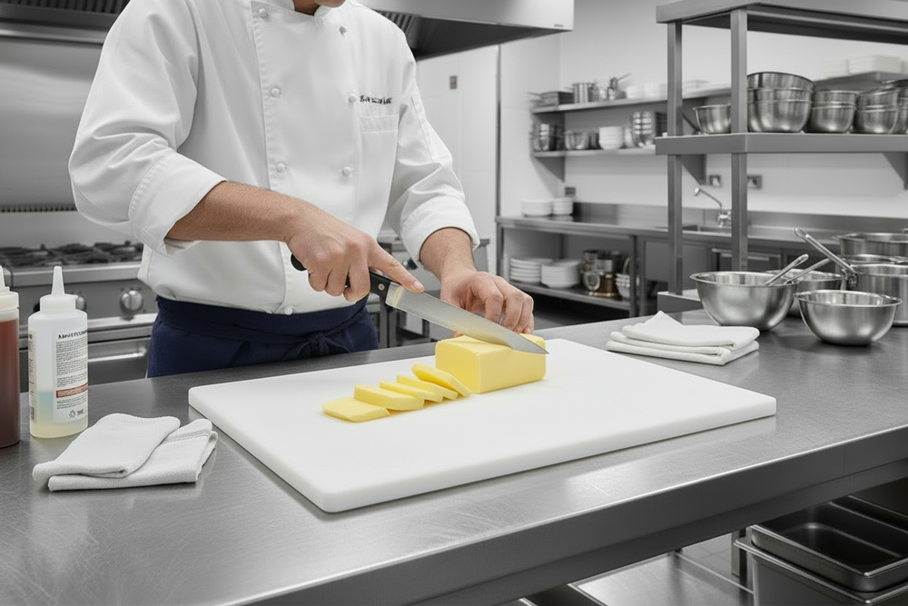 Cookinglife Schneidebrett HACCP Weiß 40 x 30 cm - für Milchprodukte und Brot