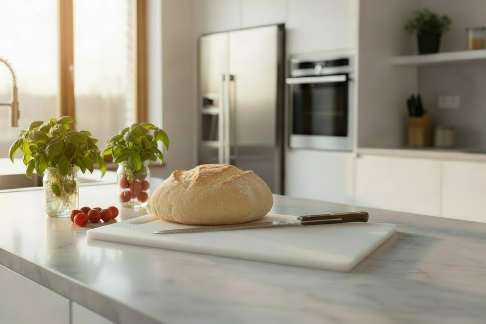 Cookinglife Schneidebrett HACCP Weiß 40 x 30 cm - für Milchprodukte und Brot