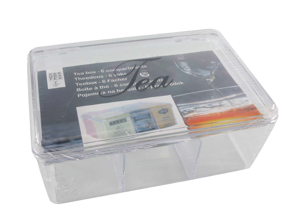 Cookinglife Teebox – Teekiste – Sakura Tee – 6 Fächer – 21 x 15 x 9 cm