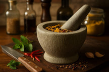 Cookinglife Mörser aus Granit - Grau - ø 14 cm