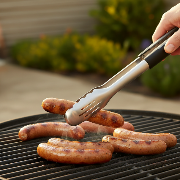 Cookinglife Grillzange Fire & Flavour Edelstahl 42 cm - Grillzange Schwarz/Grau