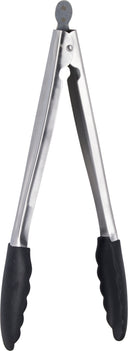 Cookinglife BBQ Zange Fire & Flavour RVS 32 cm - BBQ Werkzeug mit schwarzem Griff