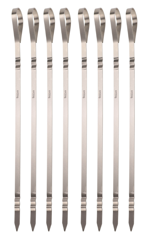 Cookinglife BBQ Spieße Fire & Flavour RVS 41 cm - Set von 8 Grillspießen